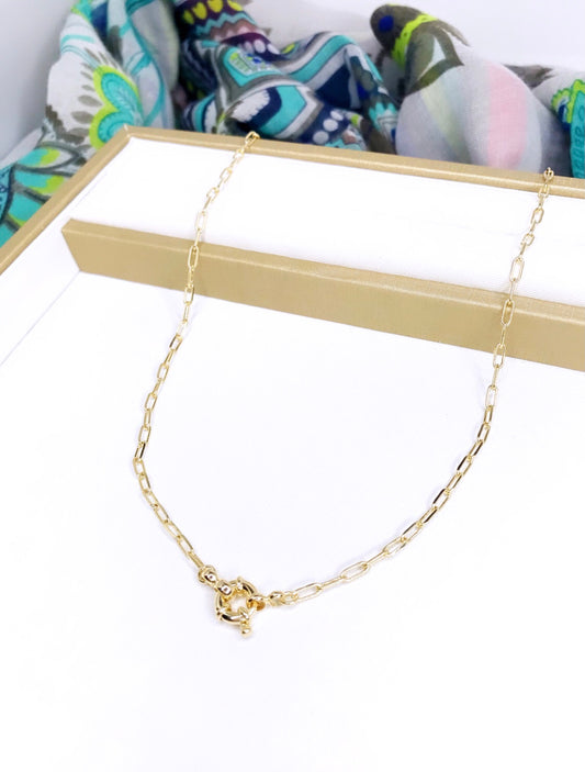 Paper Clip Long Necklace