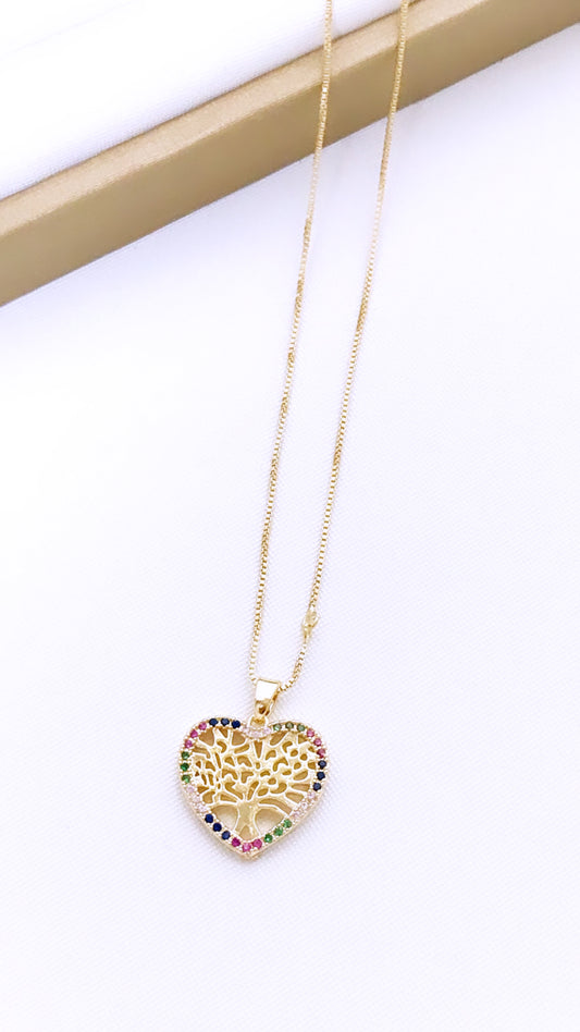 Tree of Life Colored Heart