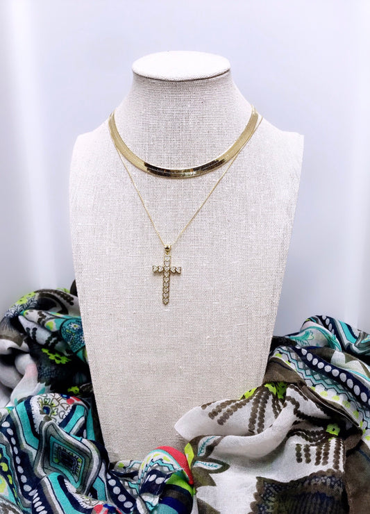 Heart Cross Necklace