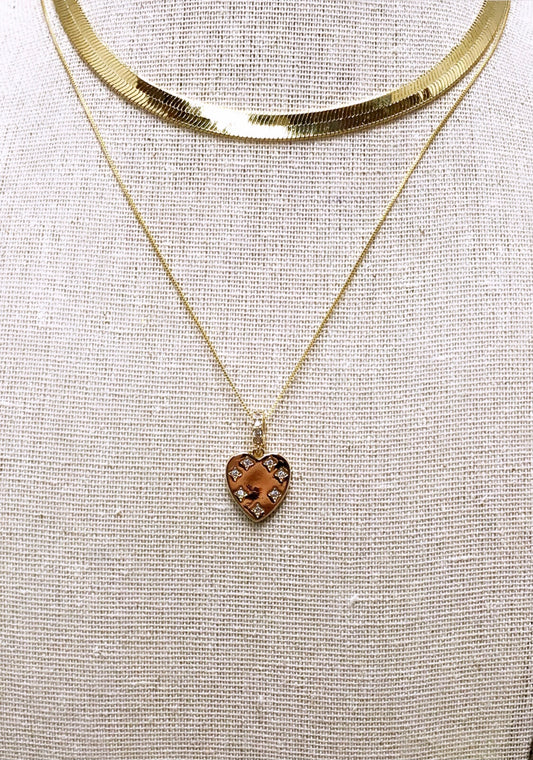 Delicat Sparkle Heart Necklace