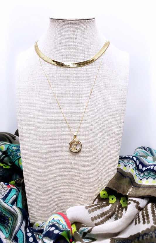 Delicat Mother Pearl Virgin Mary Necklace