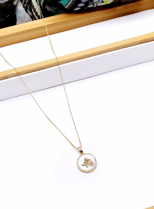 Delicat Mother Pearl Guardian Angel Necklace
