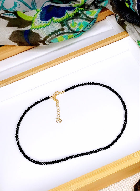 Black Crystal Choker Necklace