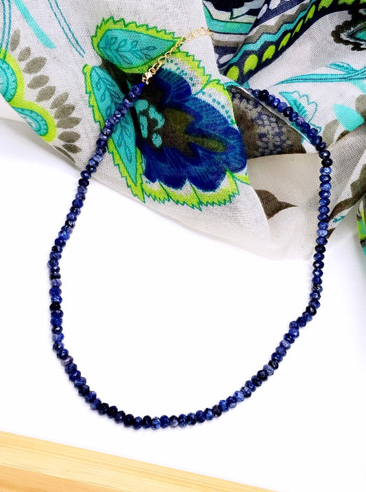 Sodalite Beads Choker Necklace