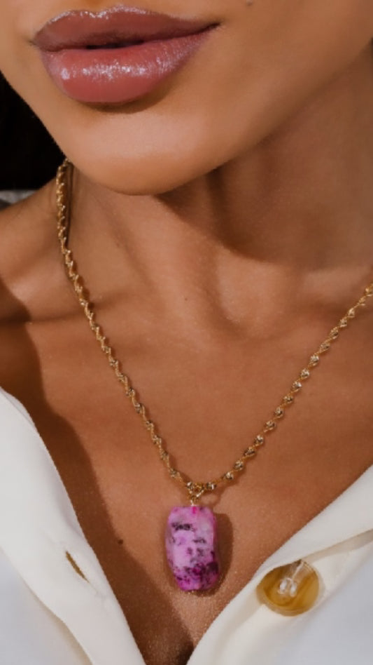 Pink Jade Necklace
