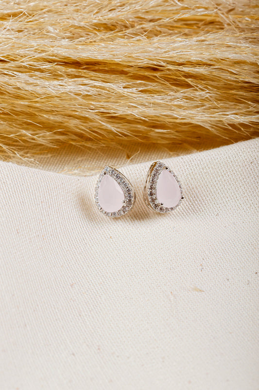 Pave Drop Stud GemLab Earrings