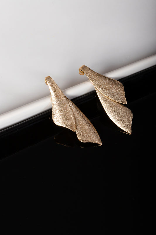 Mat Double Petal Earring