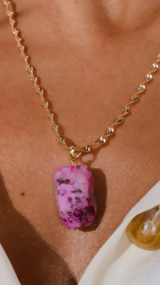 Pink Jade Necklace