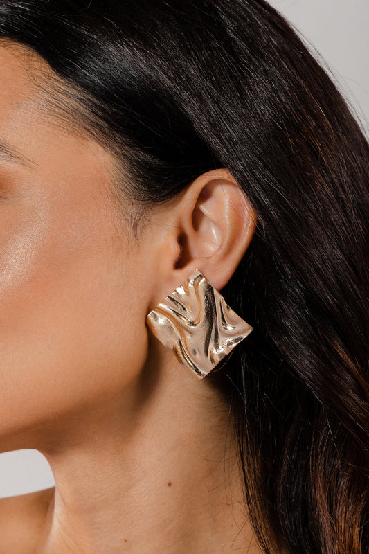 Maxi Mat Squared Earring