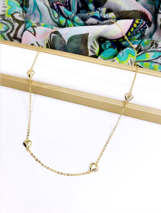 Hearts Long Necklace